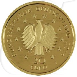 BRD 20 Euro 2013 Deutscher Wald Kiefer J (Hamburg) Gold 3,89g fein