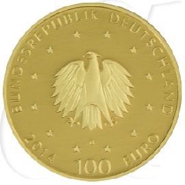 BRD 100 Euro 2014 G st Kloster Lorsch Gold 15,55g fein