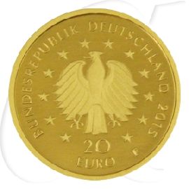 BRD 20 Euro 2015 Deutscher Wald Linde F (Stuttgart) Gold 3,89g fein