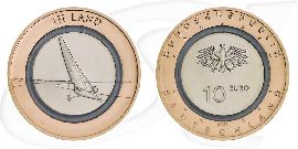 BRD 2020 Polymerring 10 Euro Land Münze Vorderseite und Rückseite zusammen