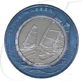 BRD 2021 Polymerring 10 Euro Wasser Münzen-Bildseite