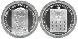 BRD 10 Euro Silber 2005 F Bertha von Suttner PP (Spgl)