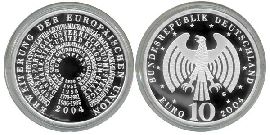 BRD 10 Euro Silber 2004 G Erweiterung der Europ. Union PP (Spgl)