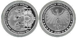 BRD 10 Euro Silber 2003 G 200 Geb. Gottfried von Semper PP (Spgl)