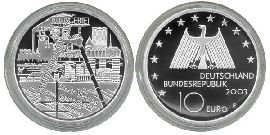 BRD 10 Euro Silber 2003 F Industrielandschaft Ruhrgebiet PP (Spgl)