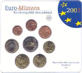 BRD Kursmünzensatz 2003 D st OVP