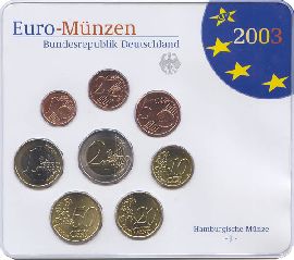 BRD Kursmünzensatz 2003 J st OVP