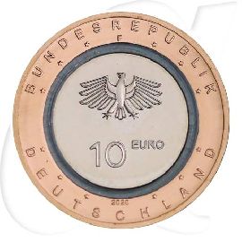 BRD Polymerring 10 Euro Land 2020 Münzen-Wertseite