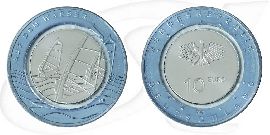 BRD Polymerring 10 Euro Wasser 2021 Münze Vorderseite und Rückseite zusammen