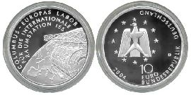 BRD 10 Euro Silber 2004 D Internationale Raumstation ISS PP (Spgl)