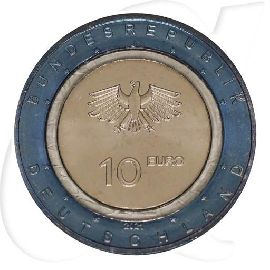 BRD Wasser 2021 Polymerring 10 Euro Münzen-Wertseite
