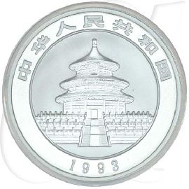 China Panda 1993 BU 10 Yuan 31,10g (1oz) Silber fein Variante 1 Münzen-Wertseite
