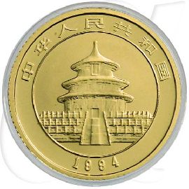 China Panda 1994 5 Yuan Gold 1/20 oz st Münzen-Wertseite