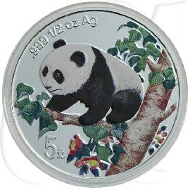 China Panda 1998 BU 5 Yuan 15,55g (1/2oz) Silber Farbe