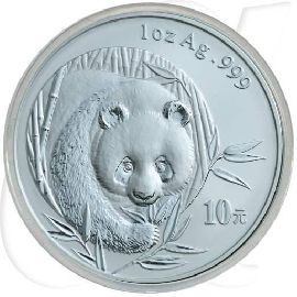 China 10 Yuan 2003 BU Panda 31,10g (1oz) Silber fein Variante 1 Münzen-Bildseite