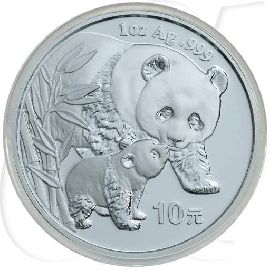 China Panda 2004 BU 10 Yuan Silber