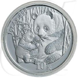 China 10 Yuan 2005 BU Panda 31,10g (1oz) Silber fein Münzen-Bildseite