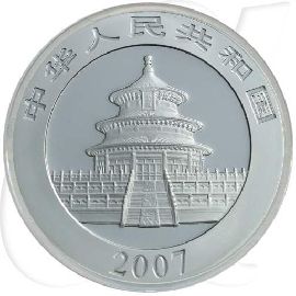China Panda 2007 BU 10 Yuan Silber