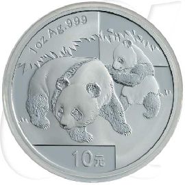 China Panda 2008 BU 10 Yuan Silber