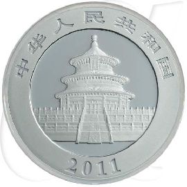 China Panda 2011 BU 10 Yuan Silber