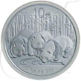 China 10 Yuan 2013 BU Panda 31,10g (1oz) Silber fein Münzen-Bildseite