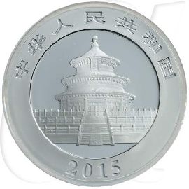 China Panda 2015 BU 10 Yuan Silber