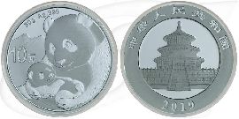 China Panda 2019 Silber Münze Vorderseite und Rückseite zusammen