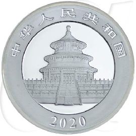 China Panda 2020 BU 10 Yuan 30,00 gr Silber