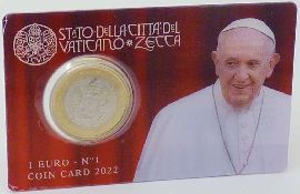 Coincard Vatikan 2022 1 Euro OVP