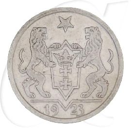 Danzig 1 Gulden 1923 ss Kogge