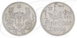 Danzig 1 Gulden 1923 ss Kogge