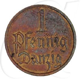 Danzig 1 Pfennig 1937 ss-vz Wappen