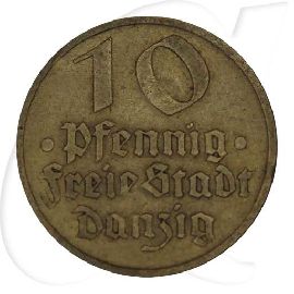 Danzig 10 Pfennig 1932 ss Dorsch