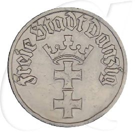 Danzig 1/2 Gulden 1932 ss min RF Wappen