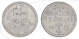 Danzig 1/2 Gulden 1923 ss Kogge