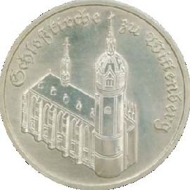 DDR 5 Mark Schloßkirche Wittenberg 1983 vz-st