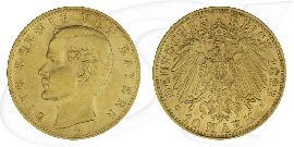 Deutschland Bayern 10 Mark Gold 1893 ss+ Otto