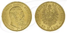 Deutschland Preussen 10 Mark Gold 1888 vz-st Friedrich III.