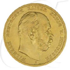 Deutschland Preussen 10 Mark Gold 1872 A ss+ Wilhelm I.