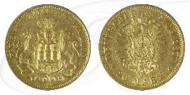 Deutschland Hamburg 20 Mark Gold 1877 ss-vz Wappen