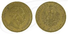 Deutschland Preussen 5 Mark Gold 1877 A ss Wilhelm I.