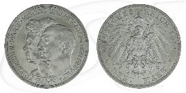 Deutschland Anhalt 3 Mark 1914 vz Silberhochzeit