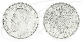 Deutsches Kaiserreich - Baden 5 Mark 1898 G ss Großherzog Friedrich I. Münze Vorderseite und Rückseite zusammen
