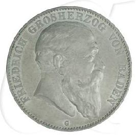 Deutschland Baden 5 Mark 1903 vz Friedrich I.