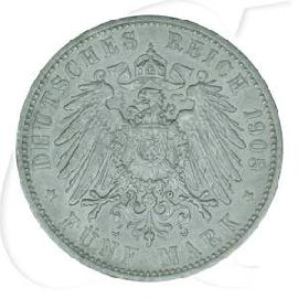 Deutschland Baden 5 Mark 1908 ss Friedrich II.