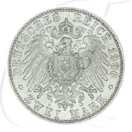 Deutschland Bayern 2 Mark 1906 vz Otto