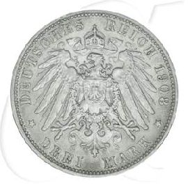 Deutschland Bayern 3 Mark 1908 ss Otto