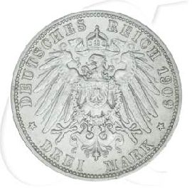 Deutschland Bayern 3 Mark 1909 ss Otto