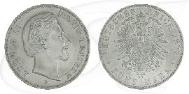Deutschland Bayern 5 Mark 1876 vz-st König Ludwig II.