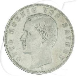 Deutschland Bayern 5 Mark 1901 ss Otto